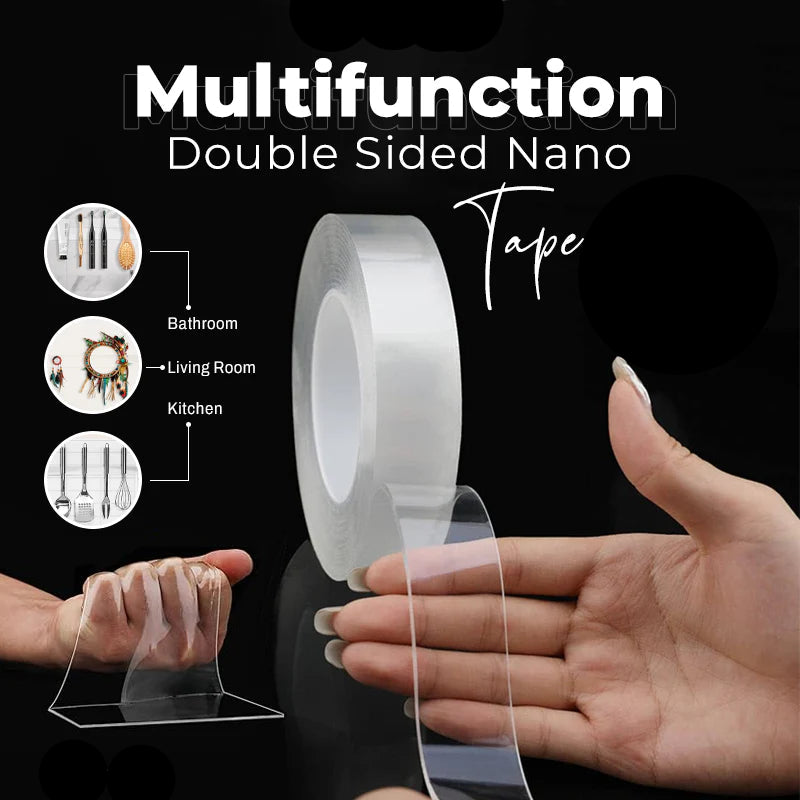 Ivy Grip Tape – Reusable Nano Double-Sided Tape for Wall Mounting, Home, Kitchen, and Office Use