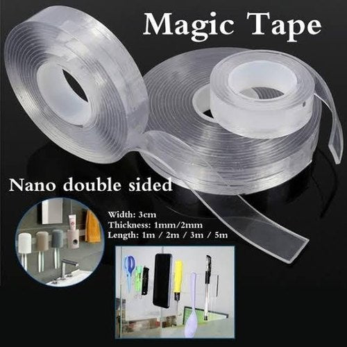 Ivy Grip Tape – Reusable Nano Double-Sided Tape for Wall Mounting, Home, Kitchen, and Office Use