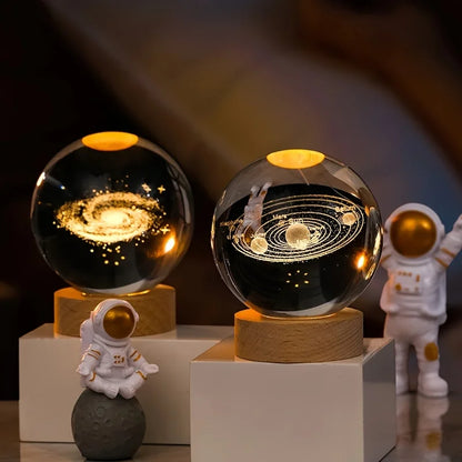 3D Crystal Globe Night Light