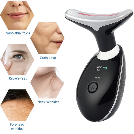 LED Facial Lifting Massager – EMS Microcurrent Therapy & Hot Compress – USB Rechargeable